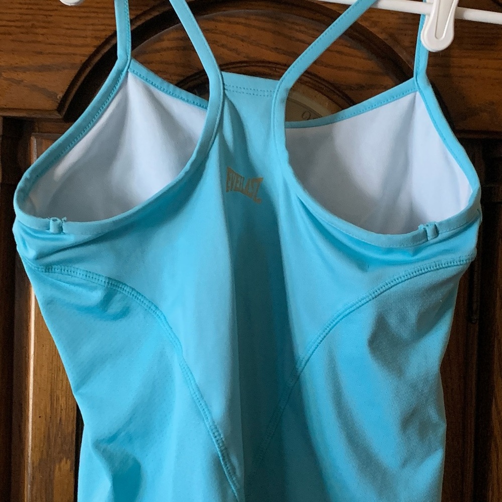 Light Aqua Racerback Sport Top - Picture 2 of 4